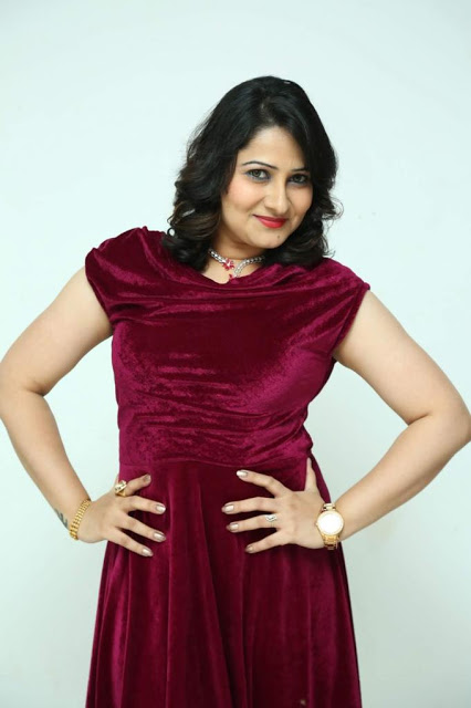 Television Actress Anju Asrani Photos In Maroon Dress 24